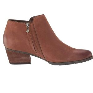 Blondo Villa Waterproof Ankle Bootie Cognac Leather Nubuck Size 10 NWT